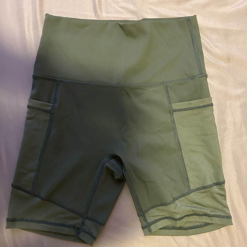 Aerie biker short with mesh detail and pockets